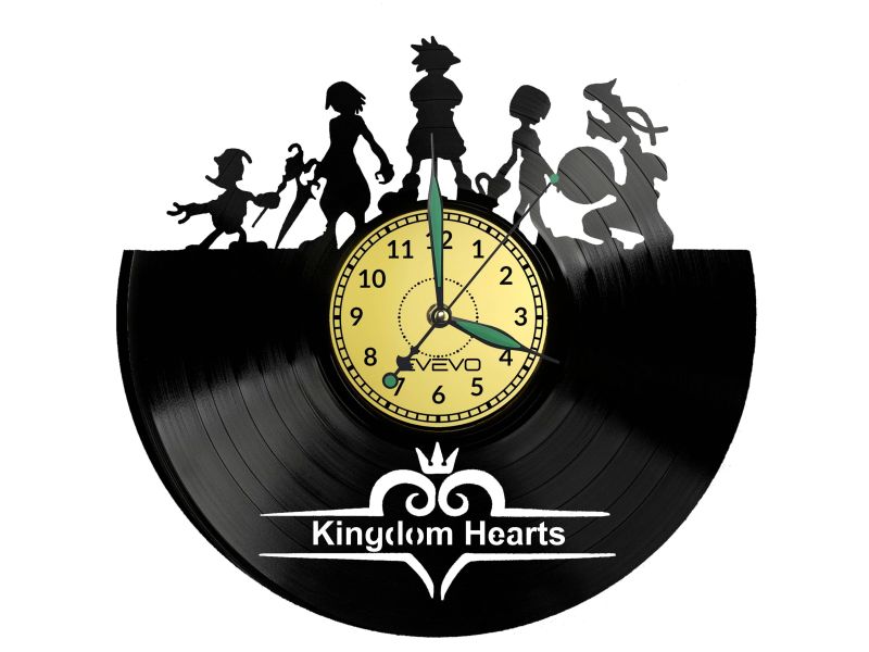  Kingdom Hearts Vinyl Zegar Ścienny Płyta Winylowa Nowoczesny Dekoracyjny Na Prezent Urodziny