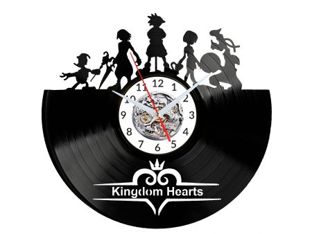  Kingdom Hearts Vinyl Zegar Ścienny Płyta Winylowa Nowoczesny Dekoracyjny Na Prezent Urodziny