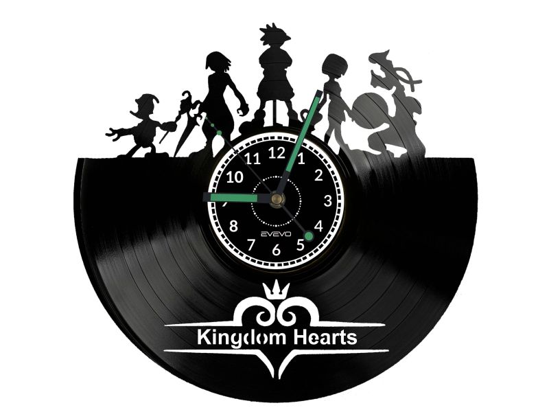  Kingdom Hearts Vinyl Zegar Ścienny Płyta Winylowa Nowoczesny Dekoracyjny Na Prezent Urodziny