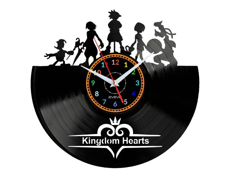  Kingdom Hearts Vinyl Zegar Ścienny Płyta Winylowa Nowoczesny Dekoracyjny Na Prezent Urodziny