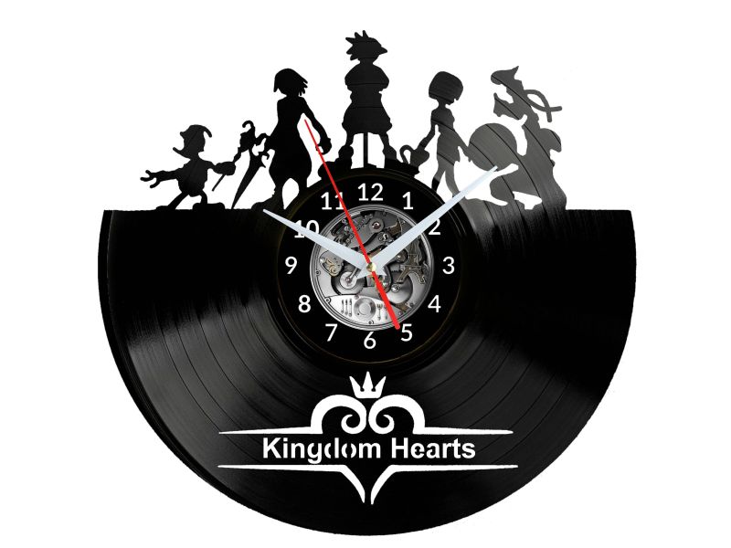  Kingdom Hearts Vinyl Zegar Ścienny Płyta Winylowa Nowoczesny Dekoracyjny Na Prezent Urodziny