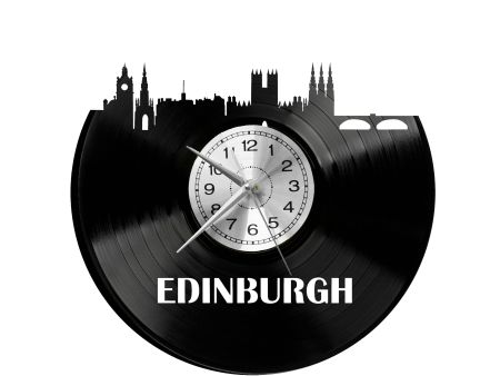 Edinburg Vinyl Zegar Ścienny Płyta Winylowa Nowoczesny Dekoracyjny Na Prezent Urodziny