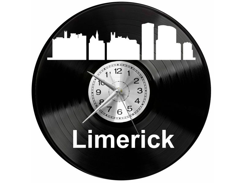 Limerick Vinyl Zegar Ścienny Płyta Winylowa Nowoczesny Dekoracyjny Na Prezent Urodziny