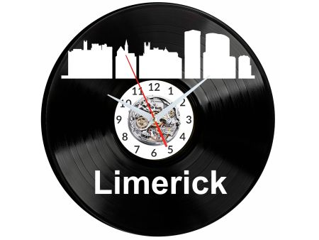 Limerick Vinyl Zegar Ścienny Płyta Winylowa Nowoczesny Dekoracyjny Na Prezent Urodziny