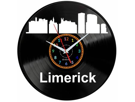 Limerick Vinyl Zegar Ścienny Płyta Winylowa Nowoczesny Dekoracyjny Na Prezent Urodziny