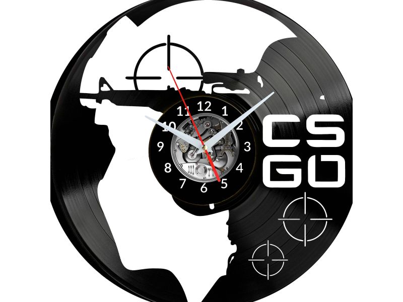 Counter Strike Vinyl Zegar Ścienny Płyta Winylowa Nowoczesny Dekoracyjny Na Prezent Urodziny