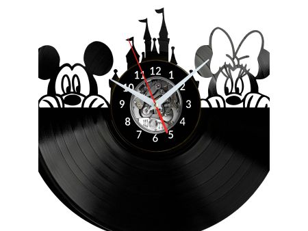 Mickey & Minnie Mouse Vinyl Zegar Ścienny Płyta Winylowa Nowoczesny Dekoracyjny Na Prezent Urodziny