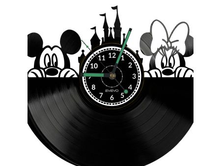 Mickey & Minnie Mouse Vinyl Zegar Ścienny Płyta Winylowa Nowoczesny Dekoracyjny Na Prezent Urodziny