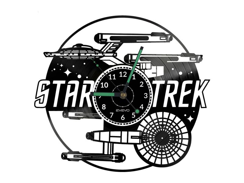 Star Trek Vinyl Zegar Ścienny Płyta Winylowa Nowoczesny Dekoracyjny Na Prezent Urodziny