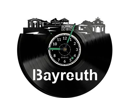 Bayreuth Vinyl Zegar Ścienny Płyta Winylowa Nowoczesny Dekoracyjny Na Prezent Urodziny