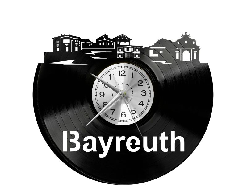 Bayreuth Vinyl Zegar Ścienny Płyta Winylowa Nowoczesny Dekoracyjny Na Prezent Urodziny