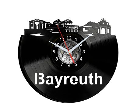 Bayreuth Vinyl Zegar Ścienny Płyta Winylowa Nowoczesny Dekoracyjny Na Prezent Urodziny