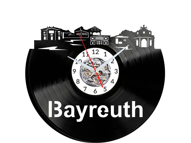 Bayreuth Vinyl Zegar Ścienny Płyta Winylowa Nowoczesny Dekoracyjny Na Prezent Urodziny