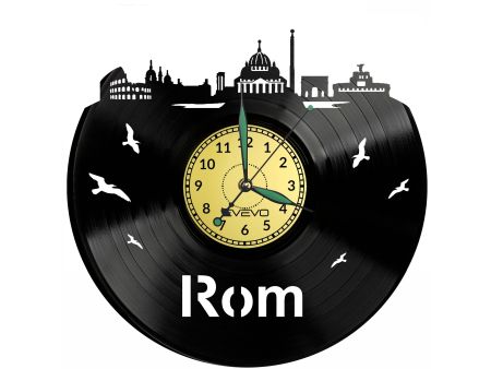 Rom Vinyl Zegar Ścienny Płyta Winylowa Nowoczesny Dekoracyjny Na Prezent Urodziny