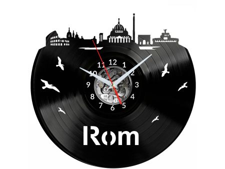 Rom Vinyl Zegar Ścienny Płyta Winylowa Nowoczesny Dekoracyjny Na Prezent Urodziny