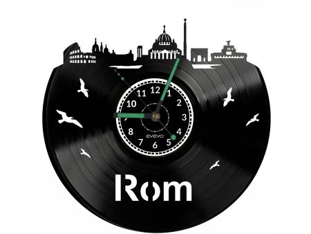 Rom Vinyl Zegar Ścienny Płyta Winylowa Nowoczesny Dekoracyjny Na Prezent Urodziny