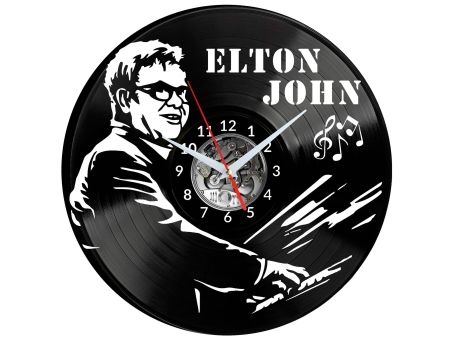 Elton John Vinyl Zegar Ścienny Płyta Winylowa Nowoczesny Dekoracyjny Na Prezent Urodziny