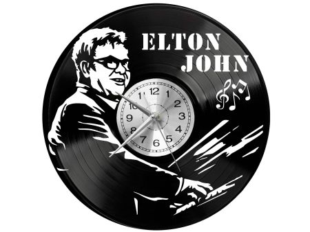 Elton John Vinyl Zegar Ścienny Płyta Winylowa Nowoczesny Dekoracyjny Na Prezent Urodziny