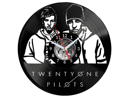 Twenty One Pilots Vinyl Zegar Ścienny Płyta Winylowa Nowoczesny Dekoracyjny Na Prezent Urodziny