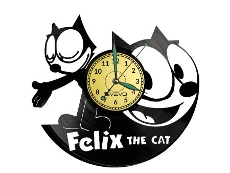 Felix The Cat Vinyl Zegar Ścienny Płyta Winylowa Nowoczesny Dekoracyjny Na Prezent Urodziny