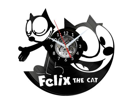 Felix The Cat Vinyl Zegar Ścienny Płyta Winylowa Nowoczesny Dekoracyjny Na Prezent Urodziny