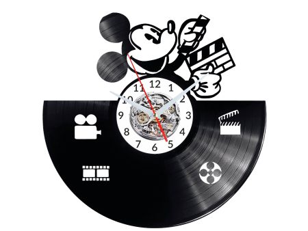 Myszka Mickey Mouse Vinyl Zegar Ścienny Płyta Winylowa Nowoczesny Dekoracyjny Na Prezent Urodziny