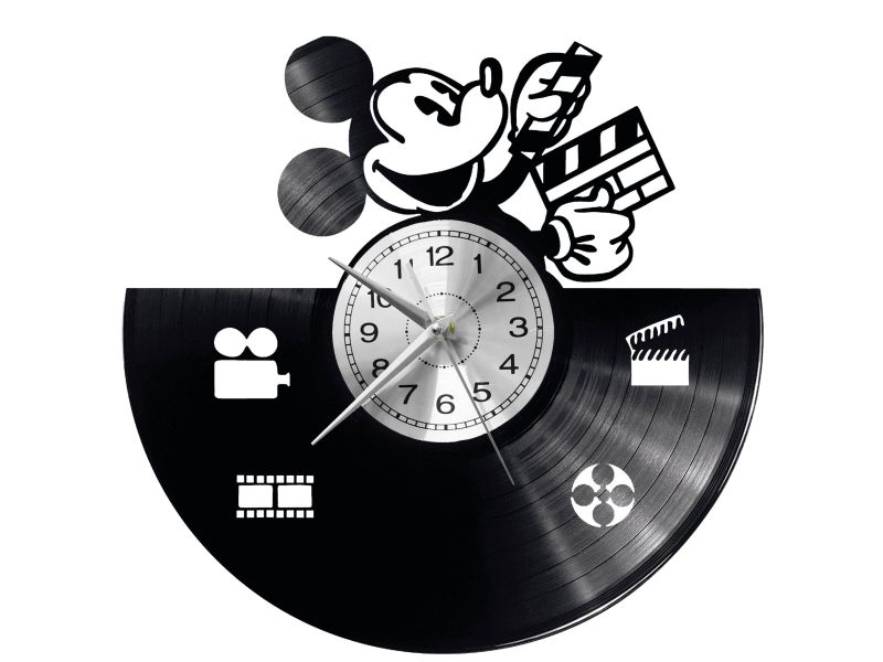 Myszka Mickey Mouse Vinyl Zegar Ścienny Płyta Winylowa Nowoczesny Dekoracyjny Na Prezent Urodziny