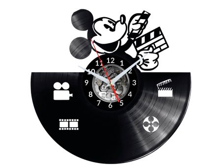 Myszka Mickey Mouse Vinyl Zegar Ścienny Płyta Winylowa Nowoczesny Dekoracyjny Na Prezent Urodziny