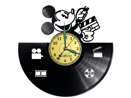 Myszka Mickey Mouse Vinyl Zegar Ścienny Płyta Winylowa Nowoczesny Dekoracyjny Na Prezent Urodziny