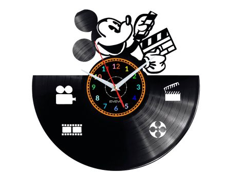 Myszka Mickey Mouse Vinyl Zegar Ścienny Płyta Winylowa Nowoczesny Dekoracyjny Na Prezent Urodziny