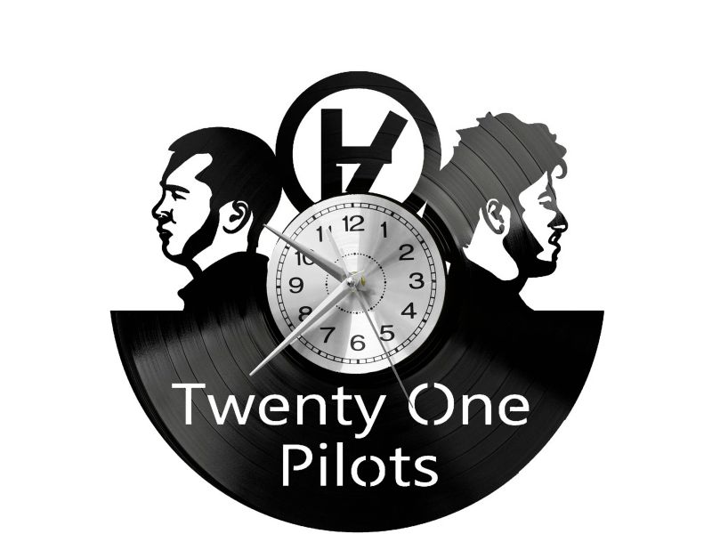 Twenty One Pilots Vinyl Zegar Ścienny Płyta Winylowa Nowoczesny Dekoracyjny Na Prezent Urodziny