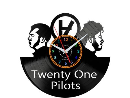 Twenty One Pilots Vinyl Zegar Ścienny Płyta Winylowa Nowoczesny Dekoracyjny Na Prezent Urodziny