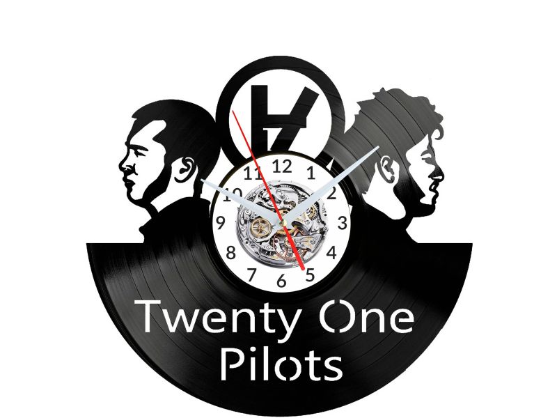 Twenty One Pilots Vinyl Zegar Ścienny Płyta Winylowa Nowoczesny Dekoracyjny Na Prezent Urodziny