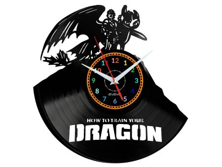 How To Train Your Dragon Vinyl Zegar Ścienny Płyta Winylowa Nowoczesny Dekoracyjny Na Prezent Urodziny