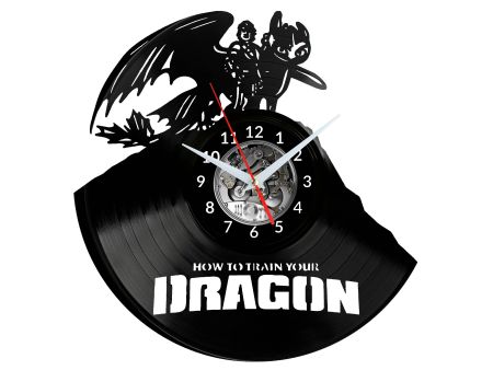 How To Train Your Dragon Vinyl Zegar Ścienny Płyta Winylowa Nowoczesny Dekoracyjny Na Prezent Urodziny