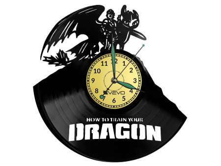 How To Train Your Dragon Vinyl Zegar Ścienny Płyta Winylowa Nowoczesny Dekoracyjny Na Prezent Urodziny