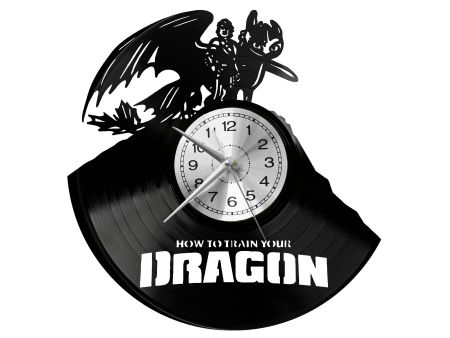 How To Train Your Dragon Vinyl Zegar Ścienny Płyta Winylowa Nowoczesny Dekoracyjny Na Prezent Urodziny