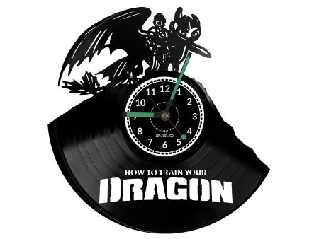 How To Train Your Dragon Vinyl Zegar Ścienny Płyta Winylowa Nowoczesny Dekoracyjny Na Prezent Urodziny