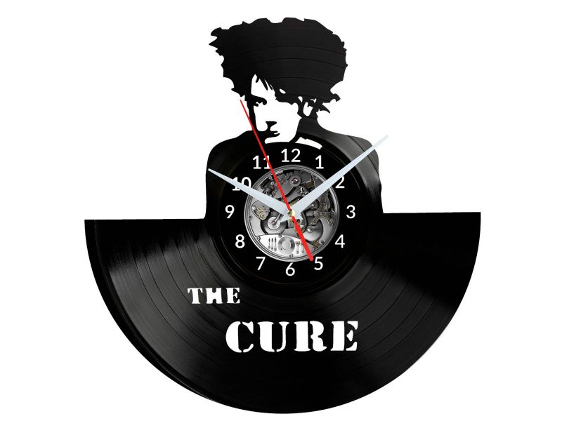 The Cure Vinyl Zegar Ścienny Płyta Winylowa Nowoczesny Dekoracyjny Na Prezent Urodziny