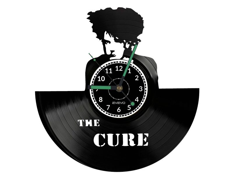 The Cure Vinyl Zegar Ścienny Płyta Winylowa Nowoczesny Dekoracyjny Na Prezent Urodziny