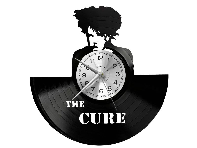 The Cure Vinyl Zegar Ścienny Płyta Winylowa Nowoczesny Dekoracyjny Na Prezent Urodziny