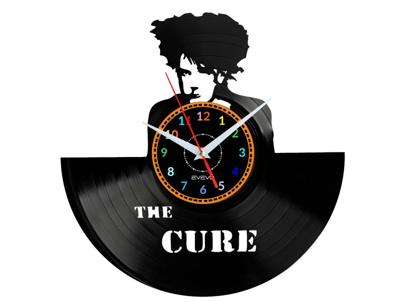 The Cure Vinyl Zegar Ścienny Płyta Winylowa Nowoczesny Dekoracyjny Na Prezent Urodziny