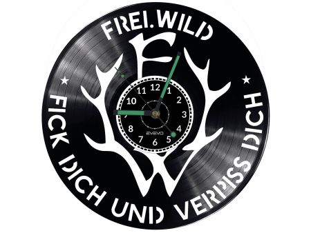 Frei.Wild Vinyl Zegar Ścienny Płyta Winylowa Nowoczesny Dekoracyjny Na Prezent Urodziny