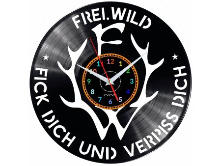 Frei.Wild Vinyl Zegar Ścienny Płyta Winylowa Nowoczesny Dekoracyjny Na Prezent Urodziny