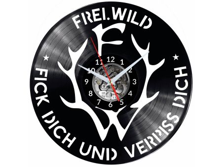 Frei.Wild Vinyl Zegar Ścienny Płyta Winylowa Nowoczesny Dekoracyjny Na Prezent Urodziny