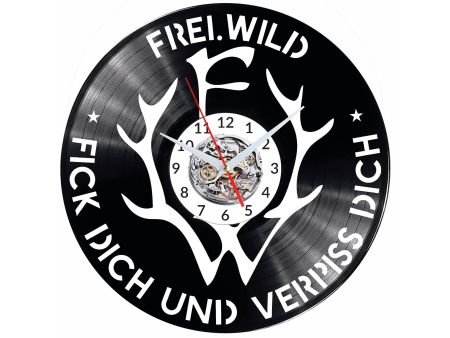 Frei.Wild Vinyl Zegar Ścienny Płyta Winylowa Nowoczesny Dekoracyjny Na Prezent Urodziny