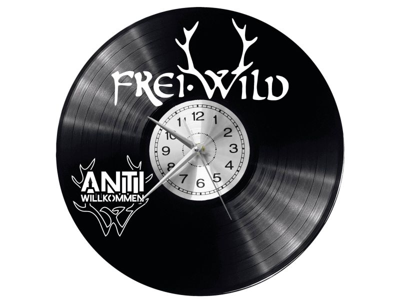 Frei.Wild Vinyl Zegar Ścienny Płyta Winylowa Nowoczesny Dekoracyjny Na Prezent Urodziny