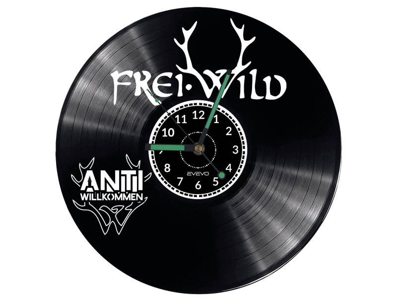 Frei.Wild Vinyl Zegar Ścienny Płyta Winylowa Nowoczesny Dekoracyjny Na Prezent Urodziny