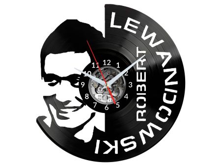 Rober Lewandowski Vinyl Zegar Ścienny Płyta Winylowa Nowoczesny Dekoracyjny Na Prezent Urodziny