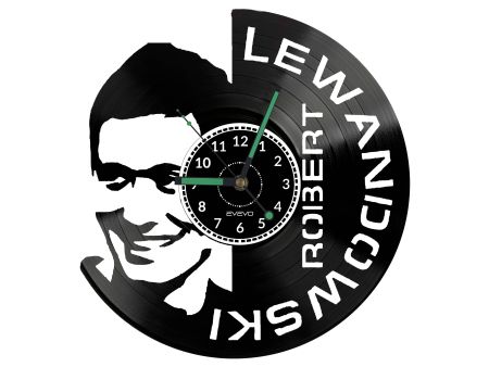 Rober Lewandowski Vinyl Zegar Ścienny Płyta Winylowa Nowoczesny Dekoracyjny Na Prezent Urodziny